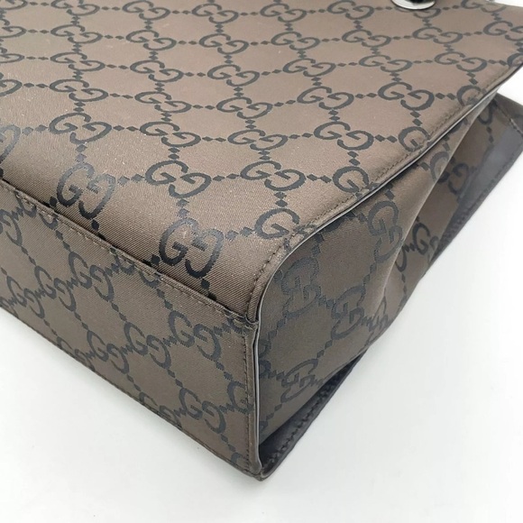 Authentic Gucci GG Canvas Brown Tote Bag with bamboo handles ECU COA included - Picture 11 of 17